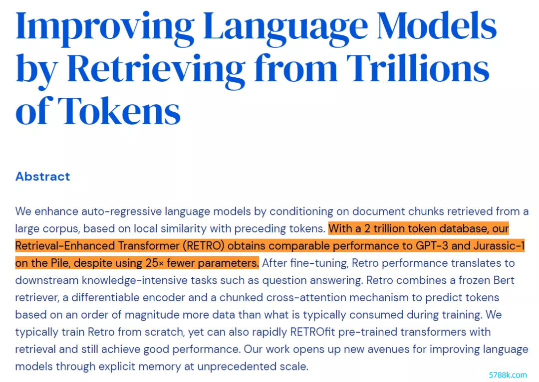 参数目仅为4%，性能失色GPT-3：设立者图解DeepMind的RETRO