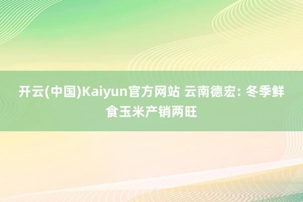 开云(中国)Kaiyun官方网站 云南德宏: 冬季鲜食玉米产销两旺