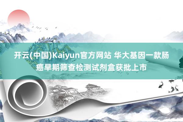 开云(中国)Kaiyun官方网站 华大基因一款肠癌早期筛查检测试剂盒获批上市